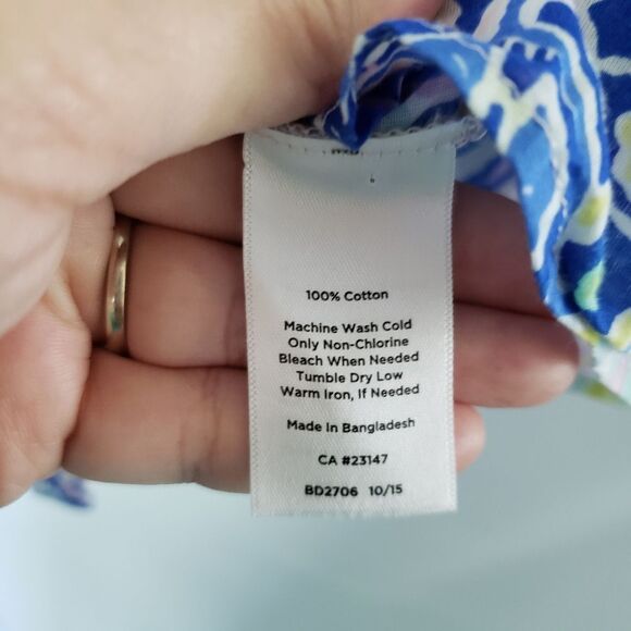 Talbots 100% Cotton Pastel Paisley Blouse‎ - Picture 3 of 4